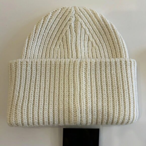 Women's Rib Knit Beanie Hat White - Picture 3 of 4